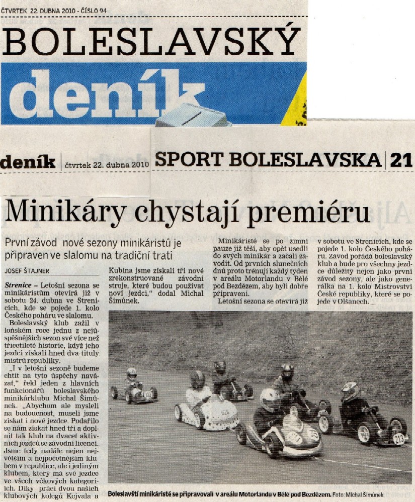 01.Minikáry chystají premiéru, Strenice