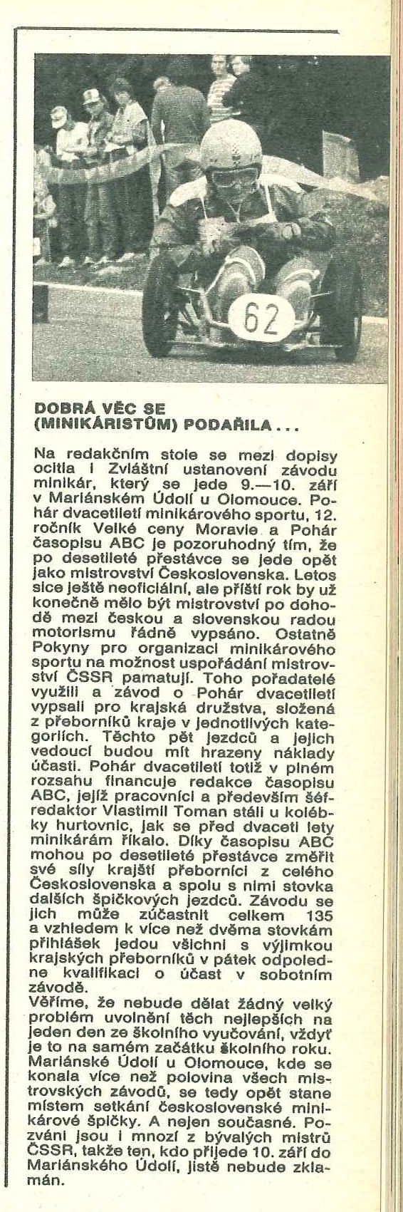 Pohár dvacetiletí v Mariánském Údolí